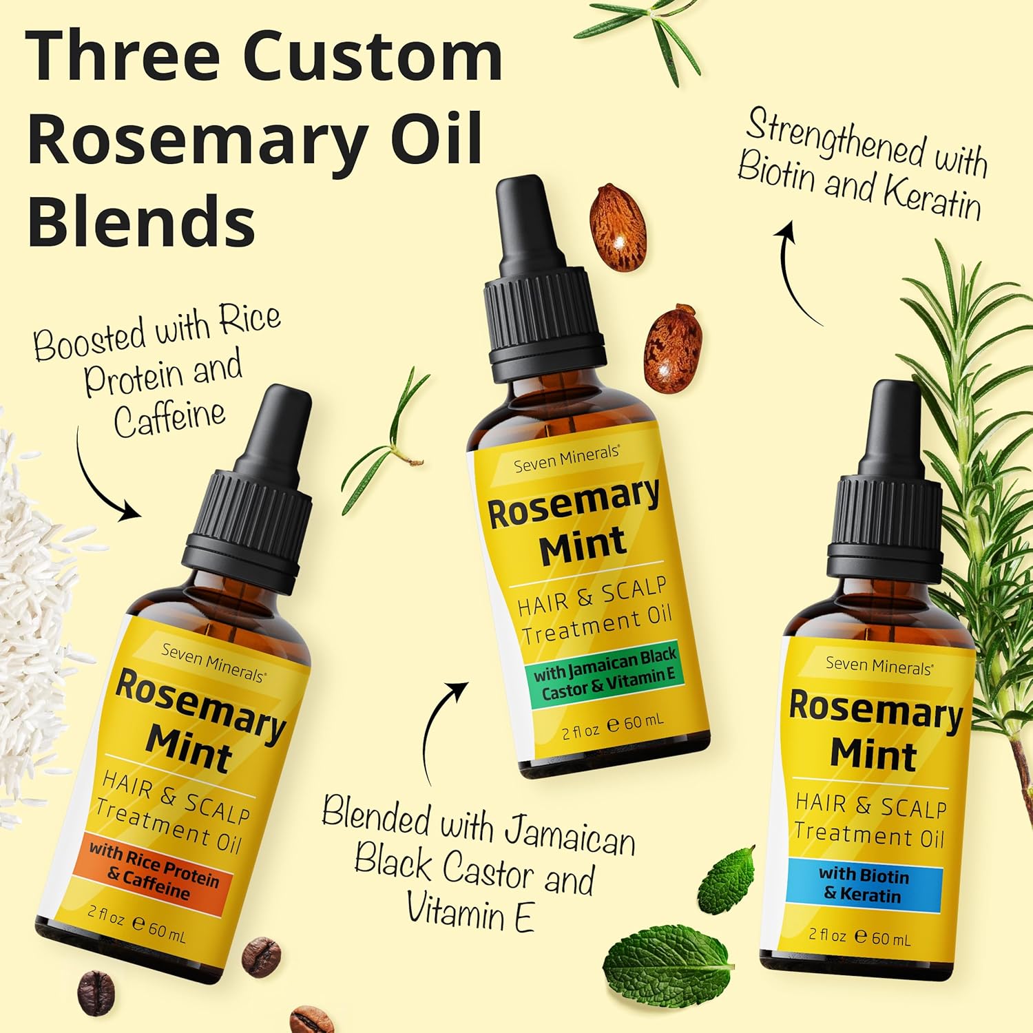 Seven Minerals Rosemary Oil for Hair Growth